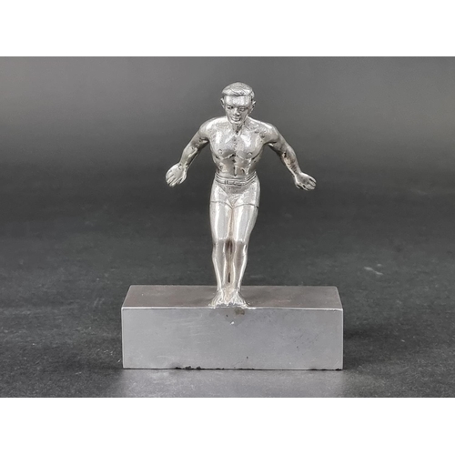 222 - A silver swimming trophy, by James Fenton & Co, Birmingham 1954, 11.5cm high, 236g.... 