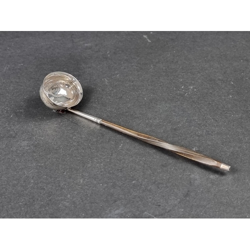 224 - A George IV silver and baleen toddy ladle, by George Knight, London 1824, 18.5cm long, gross weight ... 