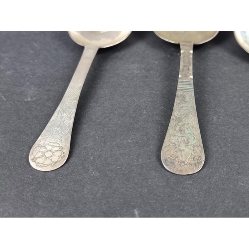 274 - Five 17th/18th century Scandinavian white metal spoons.