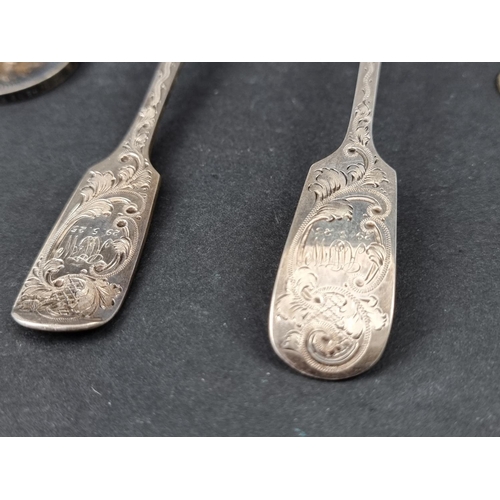 283 - A silver fork, by Charles T Maine, London 1925; together with a silver spoon, a medal and two coins,... 