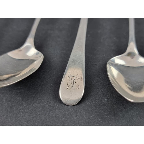 285 - Ten various silver teaspoons, 142g.