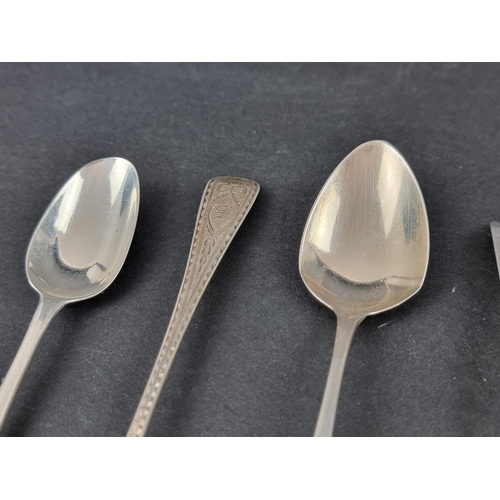 285 - Ten various silver teaspoons, 142g.