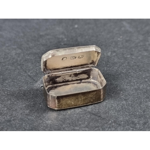 310 - A george III silver pill box, by Joseph Willmore, Birmingham 1810, 2.5cm wide, 4g.... 