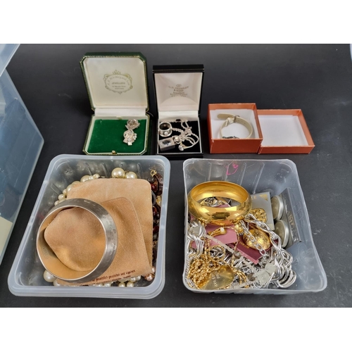 631 - A large quantity of .925 and costume jewellery; together with various ladies wristwatches.... 