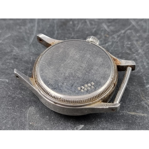 640 - A circa 1940s Tudor 'Oyster' stainless steel manual wind wristwatch, 31mm, Ref. 4453, lacking strap.... 