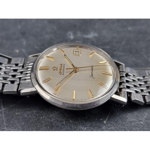 644 - A 1960s Omega 'Seamaster' stainless steel automatic wristwatch, 34mm, on original stainless steel br... 