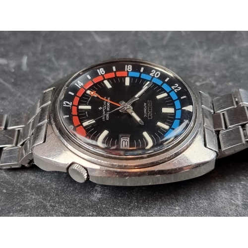 661 - A circa 1971 Seiko 'Navigator Timer' GMT stainless steel automatic wristwatch, 41mm, Ref. 6117-6410,... 