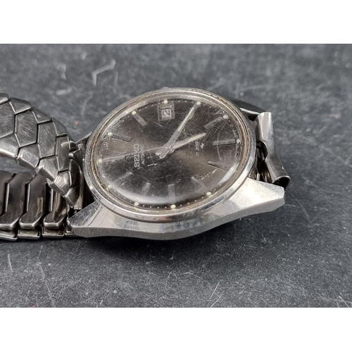 668 - A circa 1971 Seiko stainless steel automatic wristwatch, 37mm, Ref. 7005-8022, on replacement expand... 