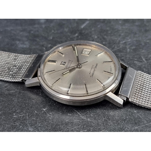 683 - A Tissot Visodate 'Seastar Seven' stainless steel automatic wristwatch, 34mm, on replacement stainle... 