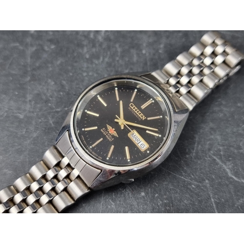 685 - A Citizen 'Eagle' stainless steel automatic wristwatch, 37mm, Ref. 4-039161, on original bracelet.... 