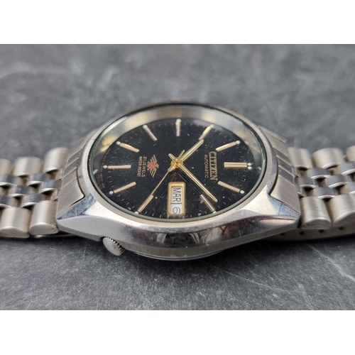 685 - A Citizen 'Eagle' stainless steel automatic wristwatch, 37mm, Ref. 4-039161, on original bracelet.... 