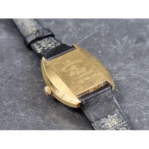 701 - A 1960s Omega 'Seamaster Cosmic' date gold plated automatic ladies wristwatch, 24mm, on later Apollo... 