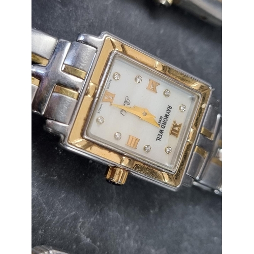 715 - A group of wristwatches, to include a Raymond Weil ladies example, Ref. 9630. (12)