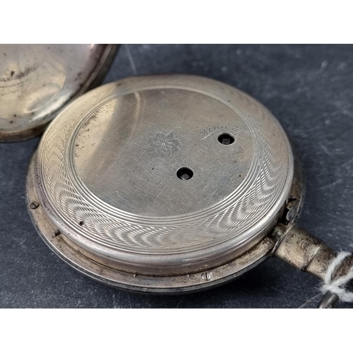 730 - An unusual George III silver open face key wind skeletonised pocket watch, with duplex escapement mo... 