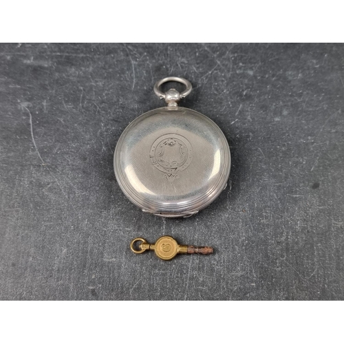 733 - A Victorian silver hunter pocket watch, by J.B Dent & Son, London, with subsidiary seconds dial,... 