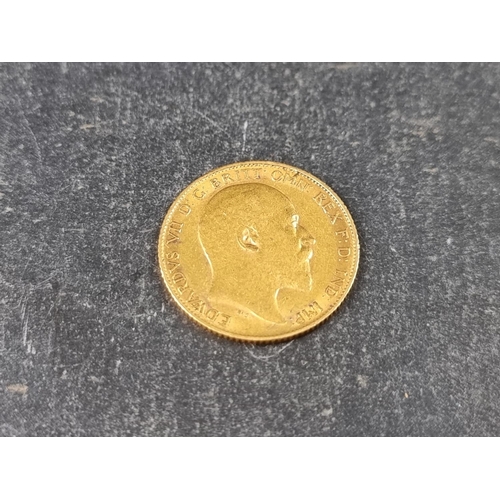 748 - Coins: an Edward VII 1908 gold half sovereign. All proceeds to The Royal Botanical Gardens, Kew.... 