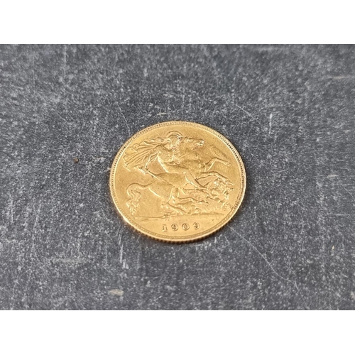 750 - Coins: an Edward VII 1909 gold half sovereign.All proceeds to The Royal Botanical Gardens, Kew.... 