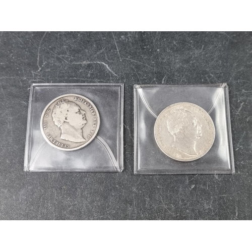 759 - Coins: a William IV 1834 silver half crown, E/F; together with a William IV 1836 silver half crown. ... 