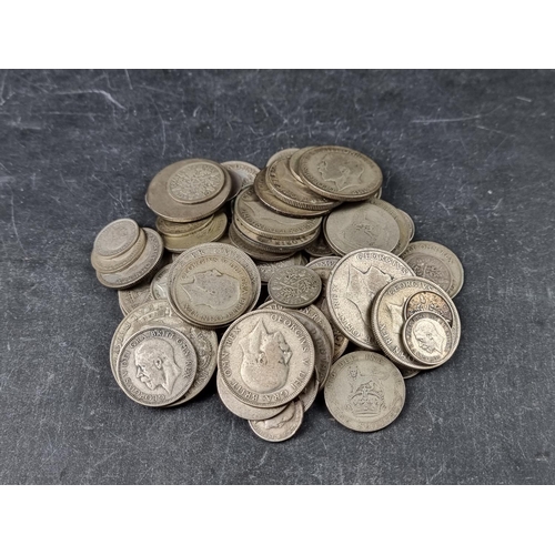 776 - Coins: a quantity of George V and George VI .500 silver coinage, 396g.