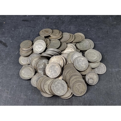 778 - Coins: a quantity of George V and George VI silver coinage, mostly .500, approximately 1720g.... 