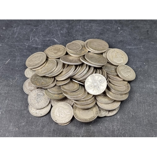 798 - Coins: a quantity of George V and George VI .500 silver coinage, 930g.