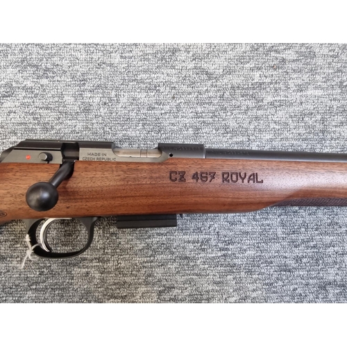 1619 - A CZ 457 Royal .22WMR/.17HMR bolt action rifle, Serial No.C834573, with sound rod. PLEASE NOTE A VAL... 