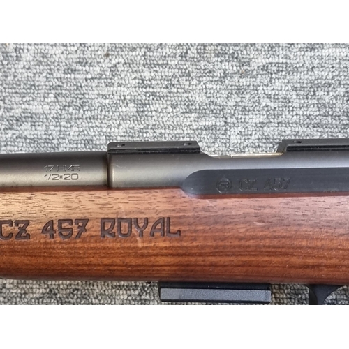 1619 - A CZ 457 Royal .22WMR/.17HMR bolt action rifle, Serial No.C834573, with sound rod. PLEASE NOTE A VAL... 