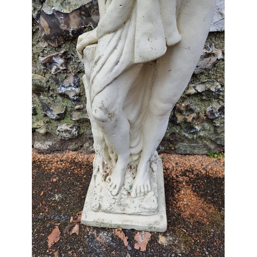 1642 - A composition stone classical figure, 103cm high. 