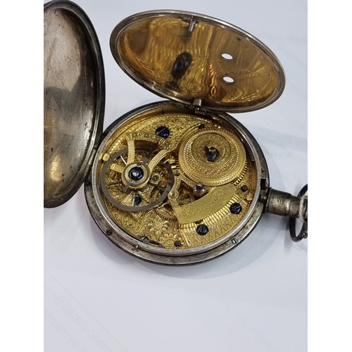 730 - An unusual George III silver open face key wind skeletonised pocket watch, with duplex escapement mo... 