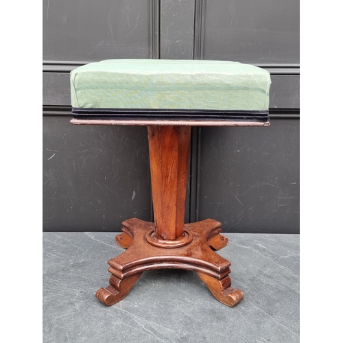 1005 - A Victorian mahogany piano stool.