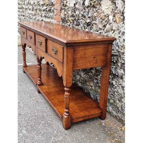 1025 - A good reproduction oak potboard dresser base, possibly Titchmarsh & Goodwin, 165cm wide.... 