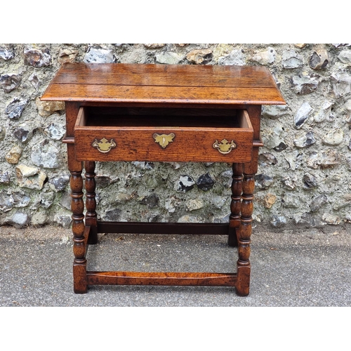 1027 - A good reproduction single drawer side table, possibly Titchmarsh & Goodwin, 76cm wide.... 