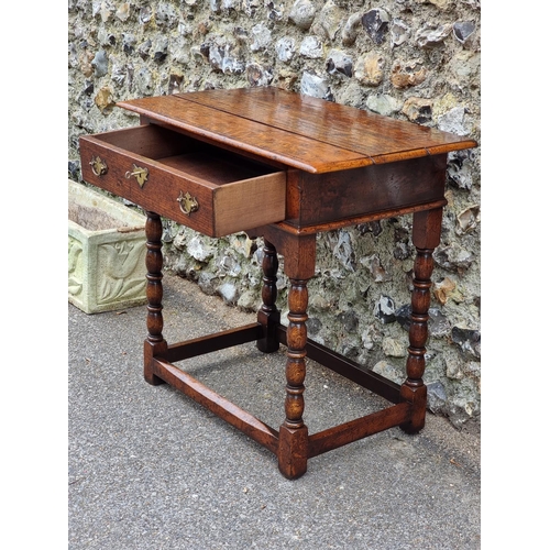 1027 - A good reproduction single drawer side table, possibly Titchmarsh & Goodwin, 76cm wide.... 