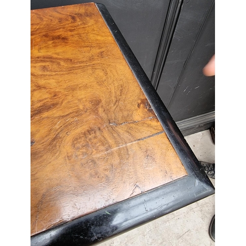 1062 - A late Victorian walnut and inlaid pier cabinet, 81.5cm wide.