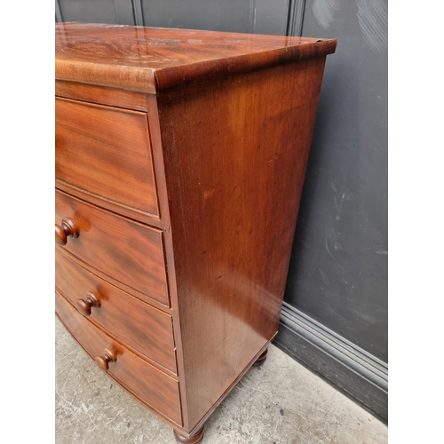 1065 - A Victorian mahogany bowfront chest of drawers, 103.5cm wide.