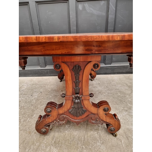 1077 - A good George IV satinwood, ebonized and inlaid library table, stencilled 'From Taprell, Holland &am... 