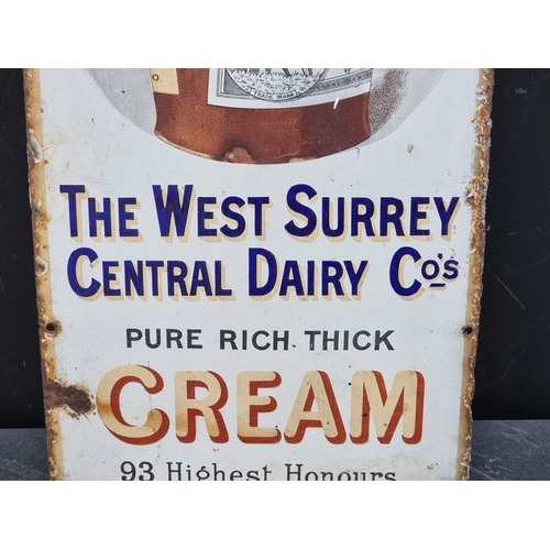 1194 - A vintage enamel 'The West Surrey Central Dairy Co's (Guildford)' sign, 60 x 28cm.