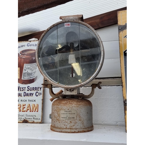 1196 - A vintage Tilley Flood Light Projector, 65cm high.