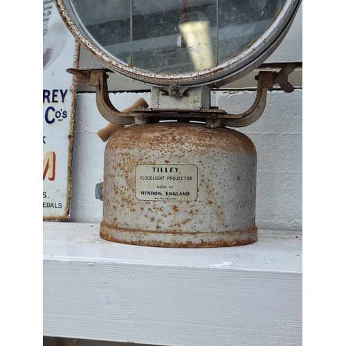 1196 - A vintage Tilley Flood Light Projector, 65cm high.