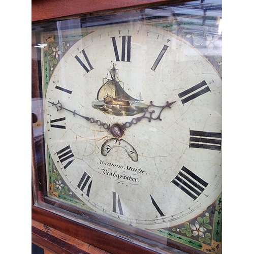 1254 - A George III oak and mahogany thirty hour longcase clock, the 12in square painted dial inscribe... 