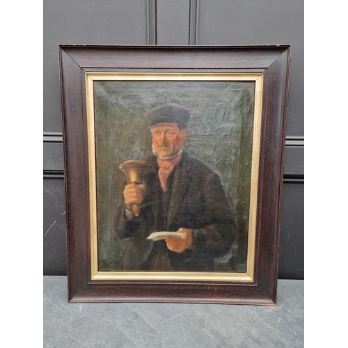 1259 - W McLauchlan, 'The Old Bellman', signed and dated 1915, further inscribed and titled verso, oil on c... 