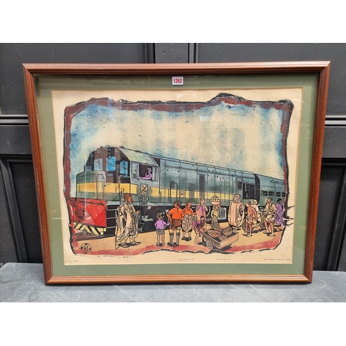 1262 - David H Dale, 'The Railway Station, Lagos, Nigeria, 1977', inscribed and numbered 2/10, colour etchi... 