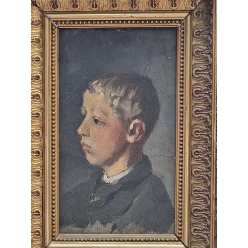 1299 - Swedish School, late 19th century, head and shoulder portrait of Carl Jorgen Blix, inscribed verso, ... 