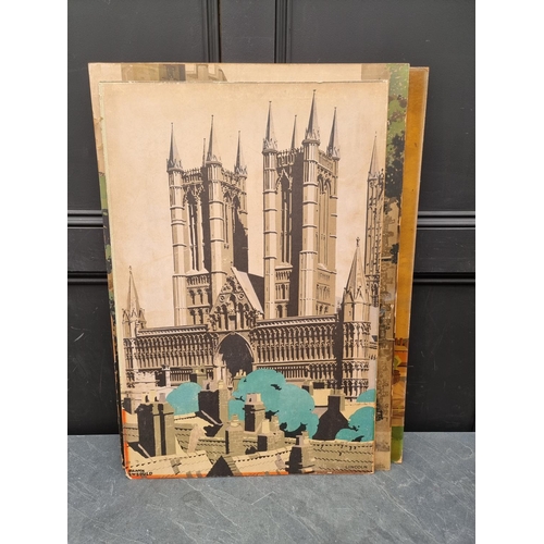 1327 - Railwayana: four travel posters, comprising Durham, Boston, Lincoln and Cambridge, largest 78 x 57.5... 