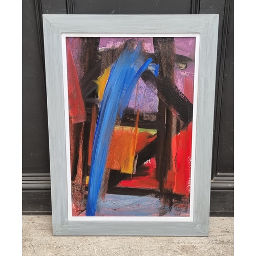 1340 - Peter Clarke (b.1934), 'A Way Through', signed, inscribed on label verso, acrylic on board, 75 x 50c... 