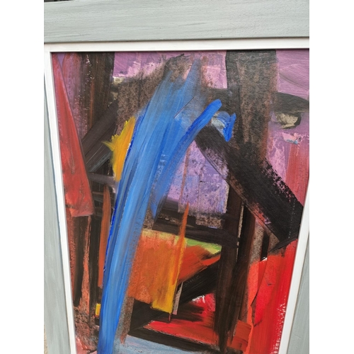 1340 - Peter Clarke (b.1934), 'A Way Through', signed, inscribed on label verso, acrylic on board, 75 x 50c... 