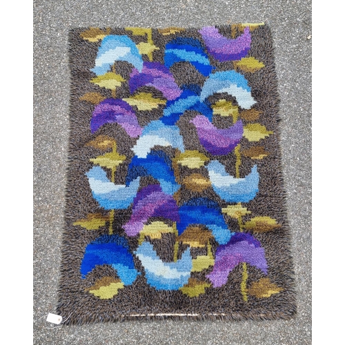 1128 - A Swedish Rya rug, 152 x 112cm.