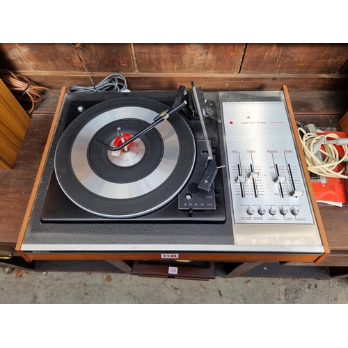 1145 - Hi-Fi Equipment: an ITT KB Twelve-Fifty record deck, with BSR C141 turntable, with instructions; tog... 