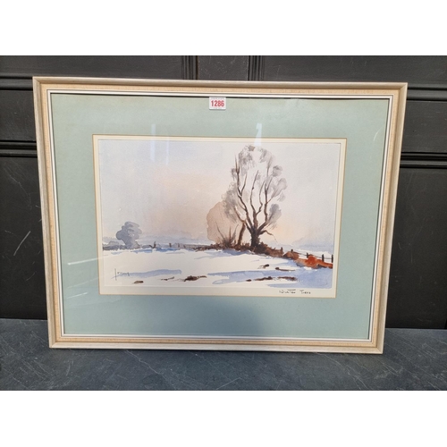 1286 - Richard Joicey, 'Winter Trees', signed and titled, further labelled verso, watercolour, 28.5 x 45.5c... 