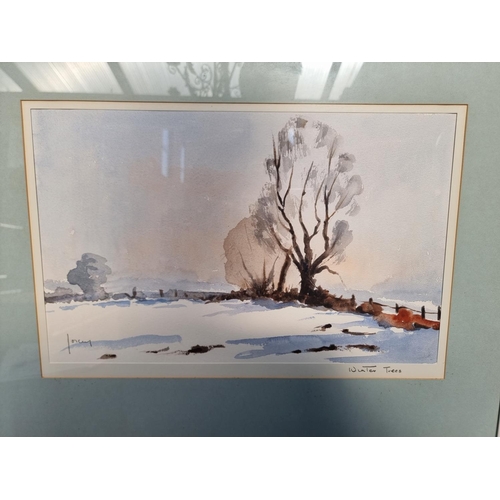 1286 - Richard Joicey, 'Winter Trees', signed and titled, further labelled verso, watercolour, 28.5 x 45.5c... 